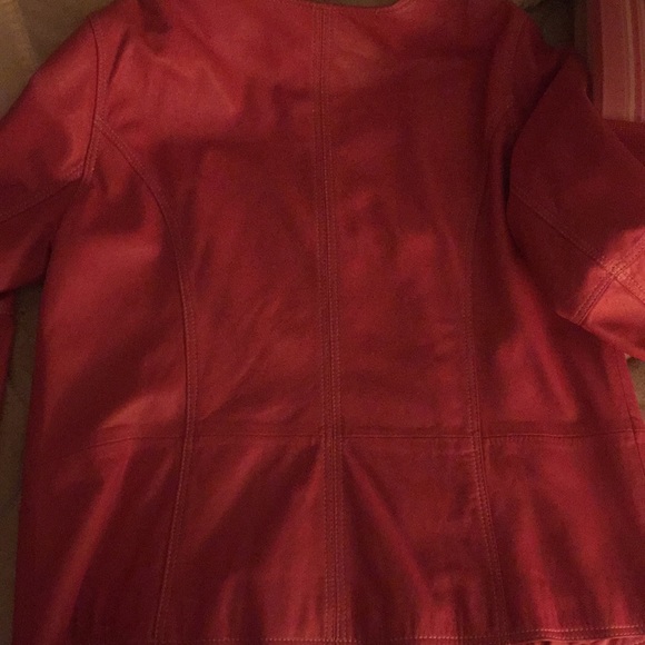 Pink Genuine Leather Jacket Chico’s - Picture 4 of 4